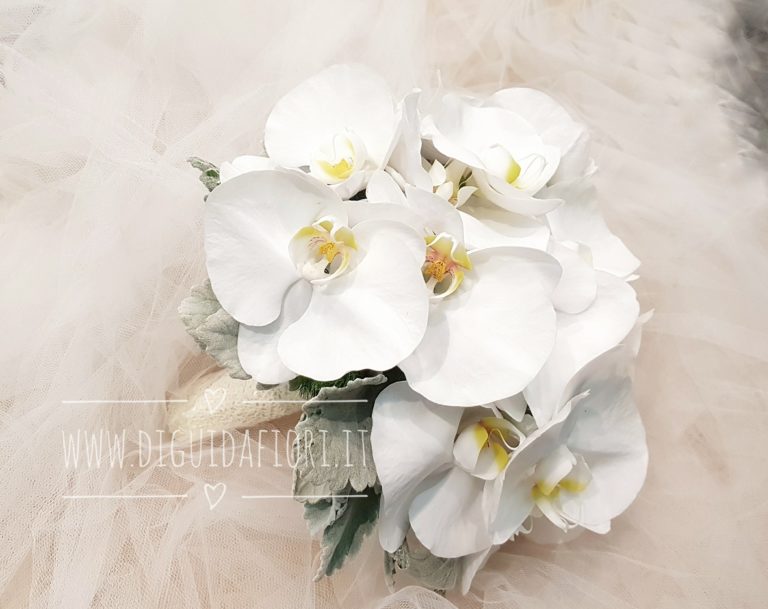 Bouquet Da Sposa Con Orchidee Phalaenopsis Bianche Fiorista Roberto Di Guida 